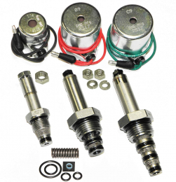 DME Manufacturing Meyer Snow Plow Coil & Valve Set + Crossover Relief Valve Spring & Seal Kit; for E47, E57, E60 Pump, Optional 18-8 Stainless Steel Nuts Included