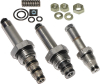 DME Manufacturing Meyer Snow Plow Solenoid Valve + Crossover Relief Valve Spring & Seal Kit; for E47, E57, E60 Pump Blade, Optional 18-8 Stainless Steel Nut & Lock Washer Included